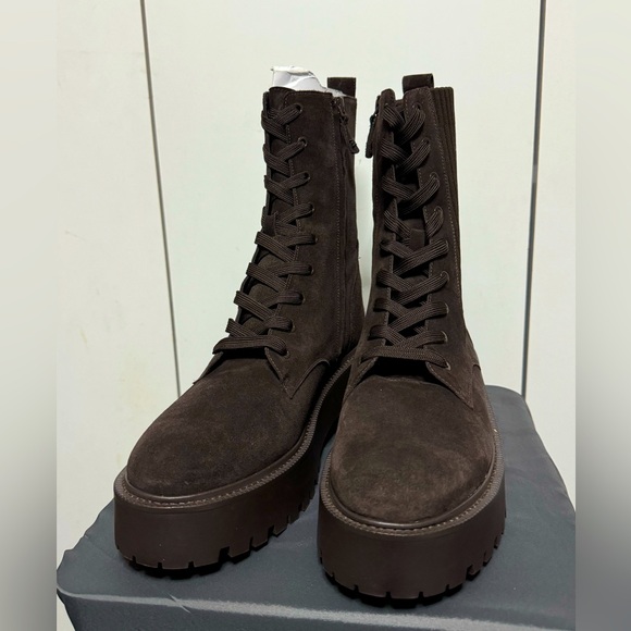 New Sam Edelman Women's Evina Combat Platform Boot - Picture 2 of 11